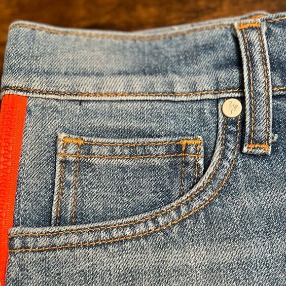 SANDRINE ROSE by FP Cut Off Side Zipper Distressed Denim Shorts. Size 24. NWT! - Picture 7 of 16